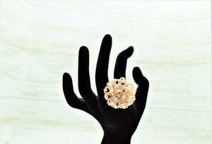 Flower Chaquira Bead Rings