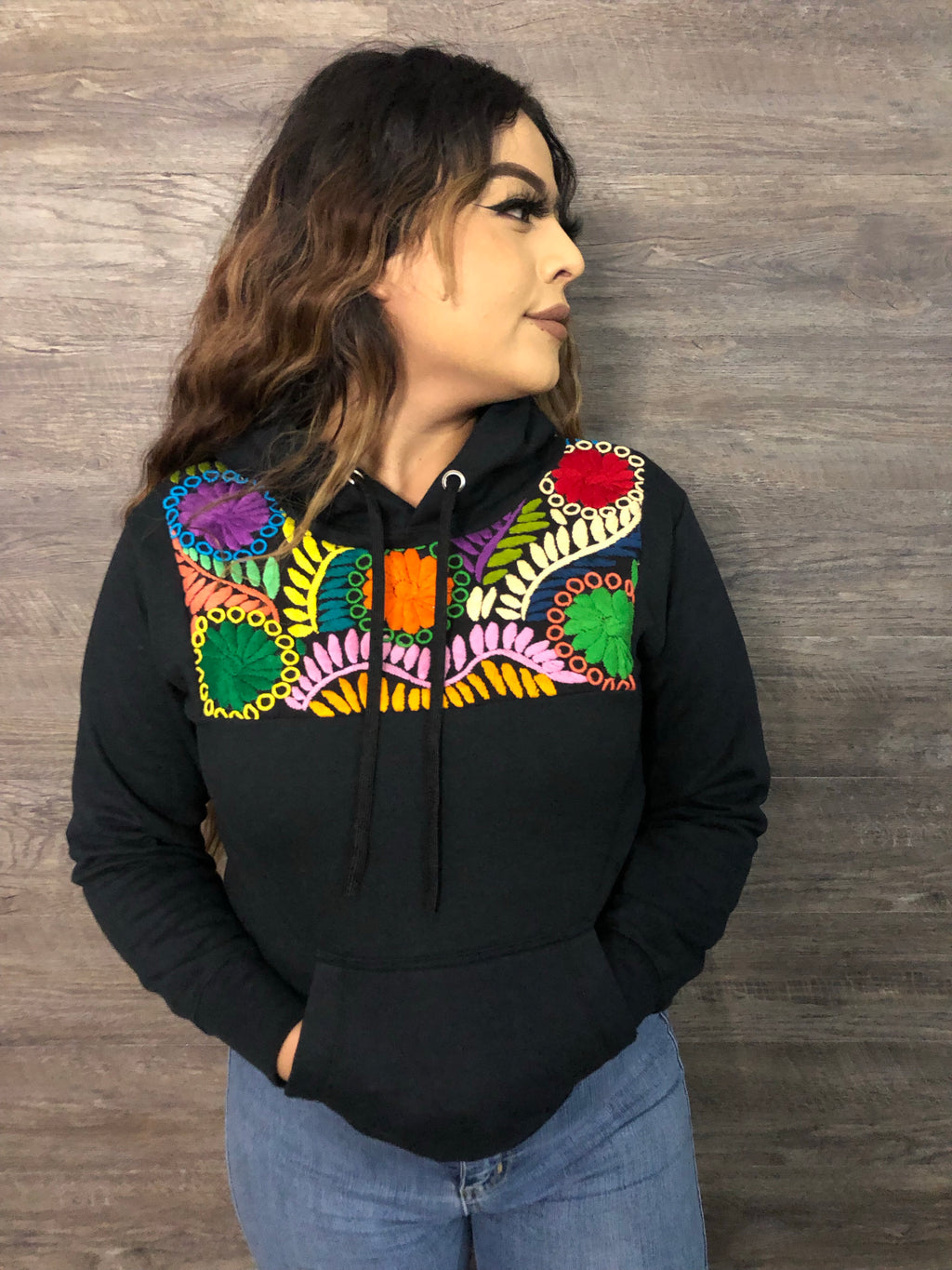 Rokoko Hoodies with Embroidered flowers