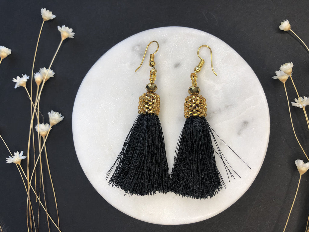 Tassel & Chaquira Earrings