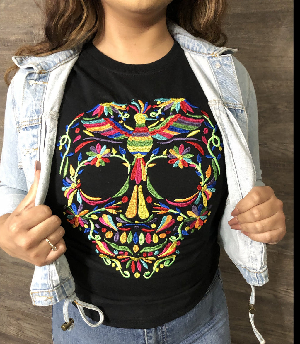 Blusa Bordada De Calavera, Sugarskull Shirt