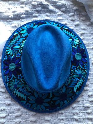 Embroidered Gamusa Fedora Hat Sombrero