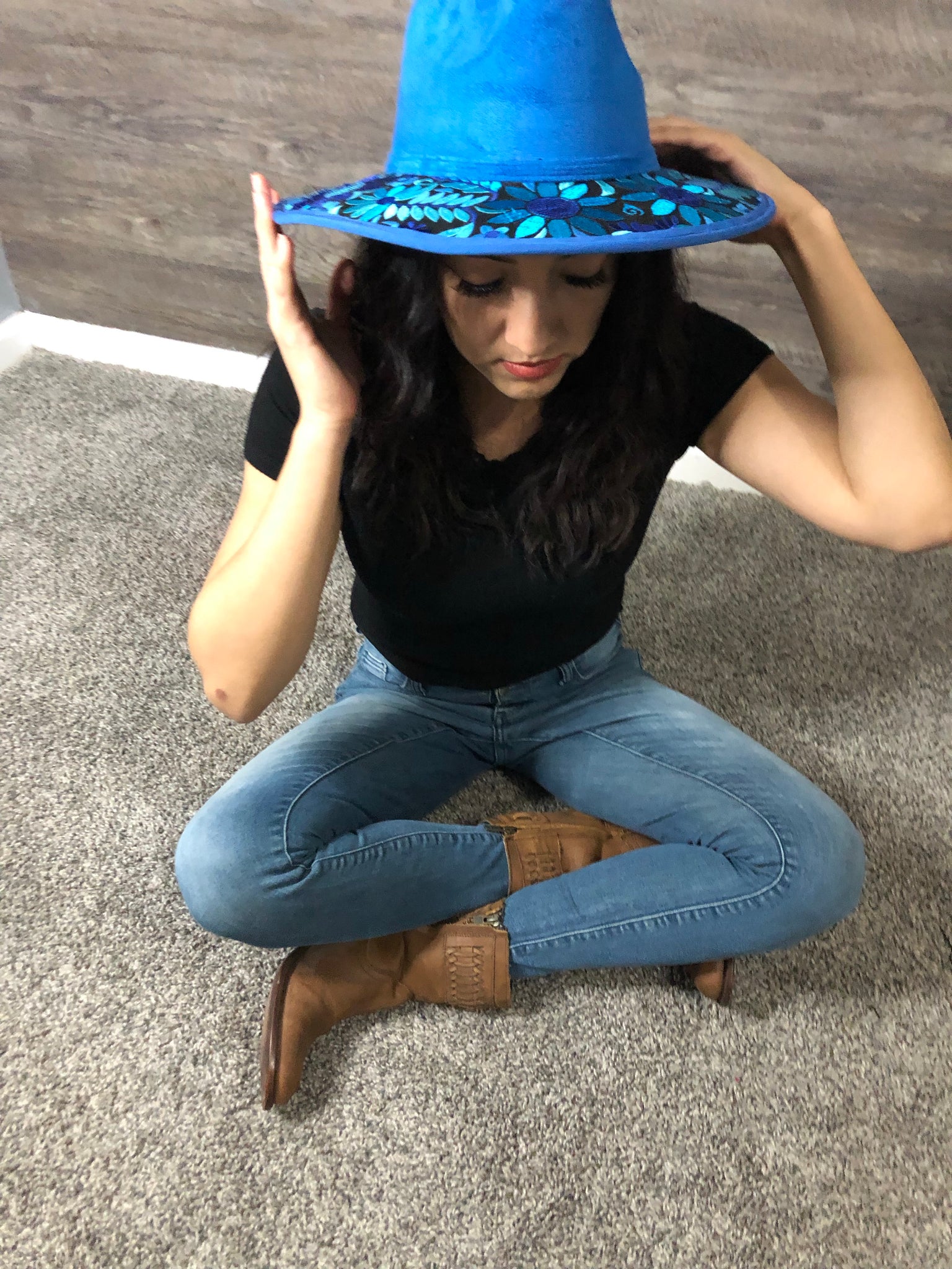 Embroidered Gamusa Fedora Hat Sombrero