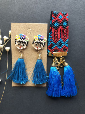 Stud Chaquira Beaded  and Tassel Fridas