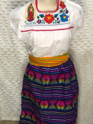 Maria Guadalupe Mexican Girl Set, Traditional  Mexican Girl outfit 3 Pieces.