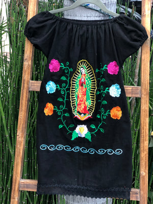 Vestido Campesino de Niña Guadalupe Negro