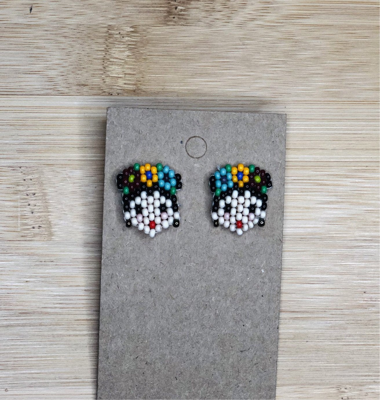 Chaquira Bead & Crystal Earrings