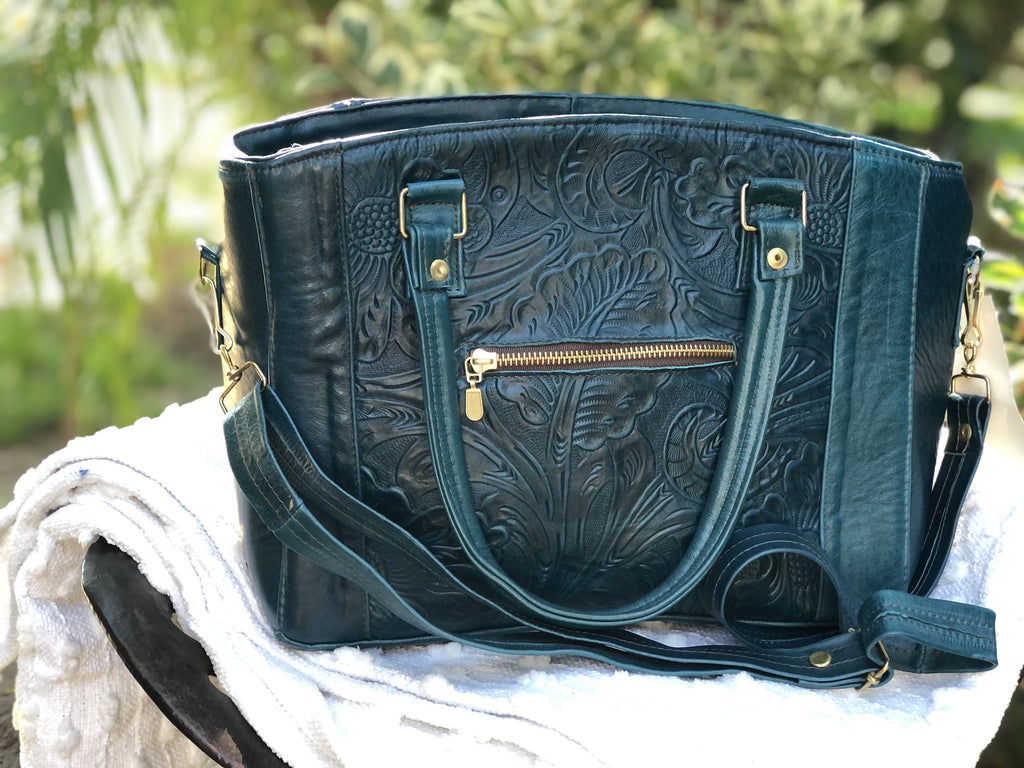 Teal Crossbody Satchel Handbag