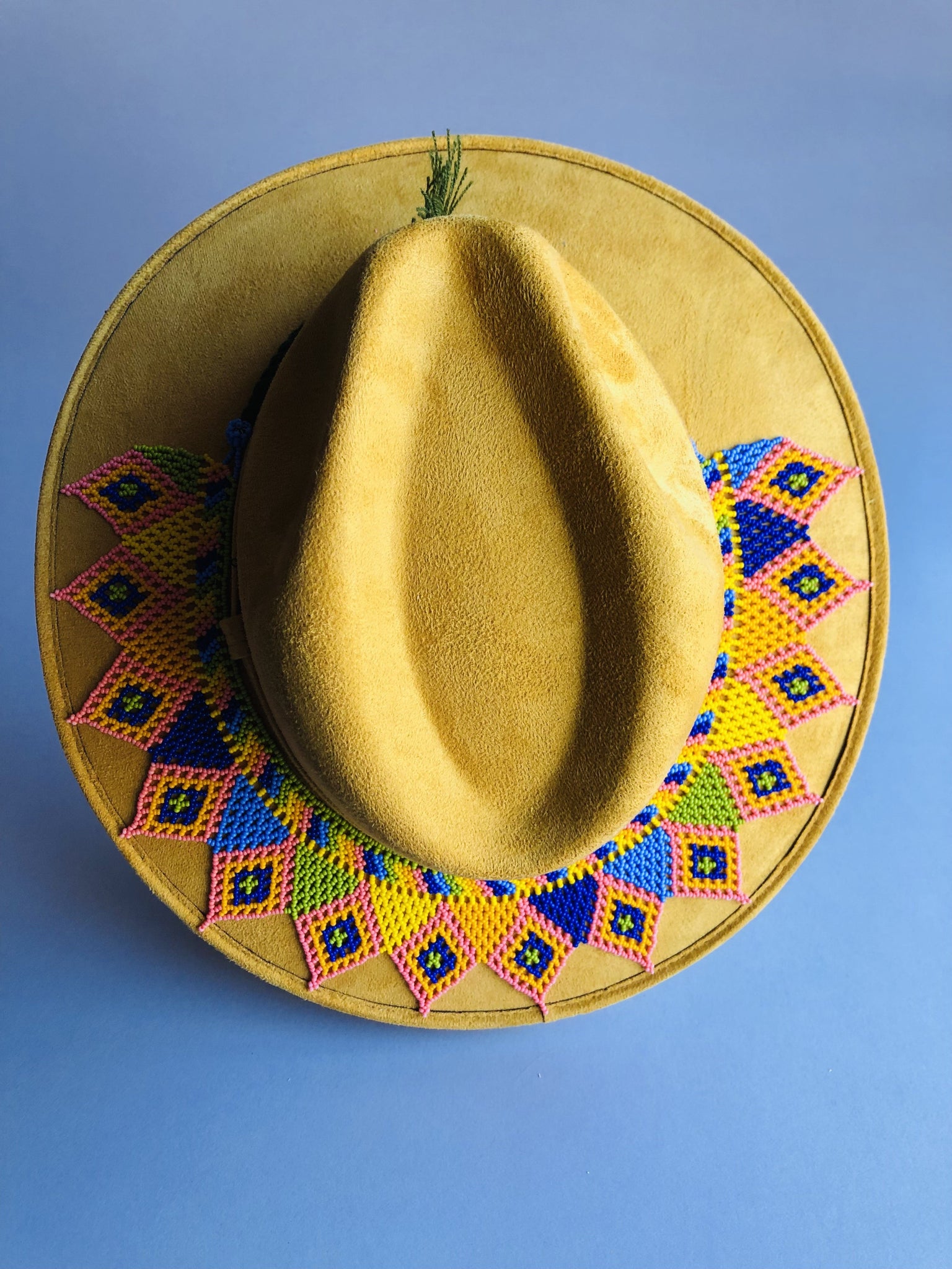 Canary Boho Western Hat, Gamuza Hat, Toaquilla Hat Yello