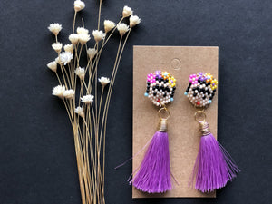 Stud Chaquira Beaded  and Tassel Fridas