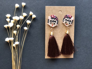 Stud Chaquira Beaded  and Tassel Fridas