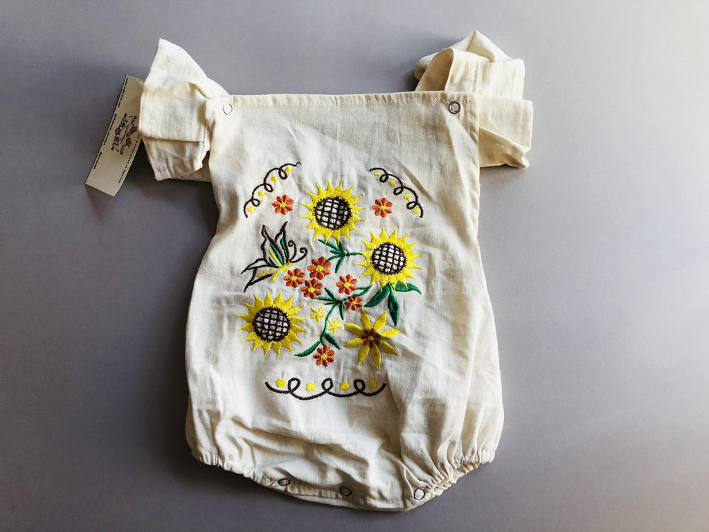 Sunflower Baby Girl Romper / Panalero