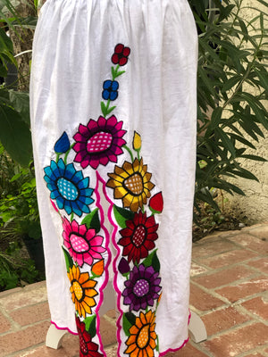 Embroidered Halter Dress, Mexican embroidered Dress, Western Dress. Vestido Halter