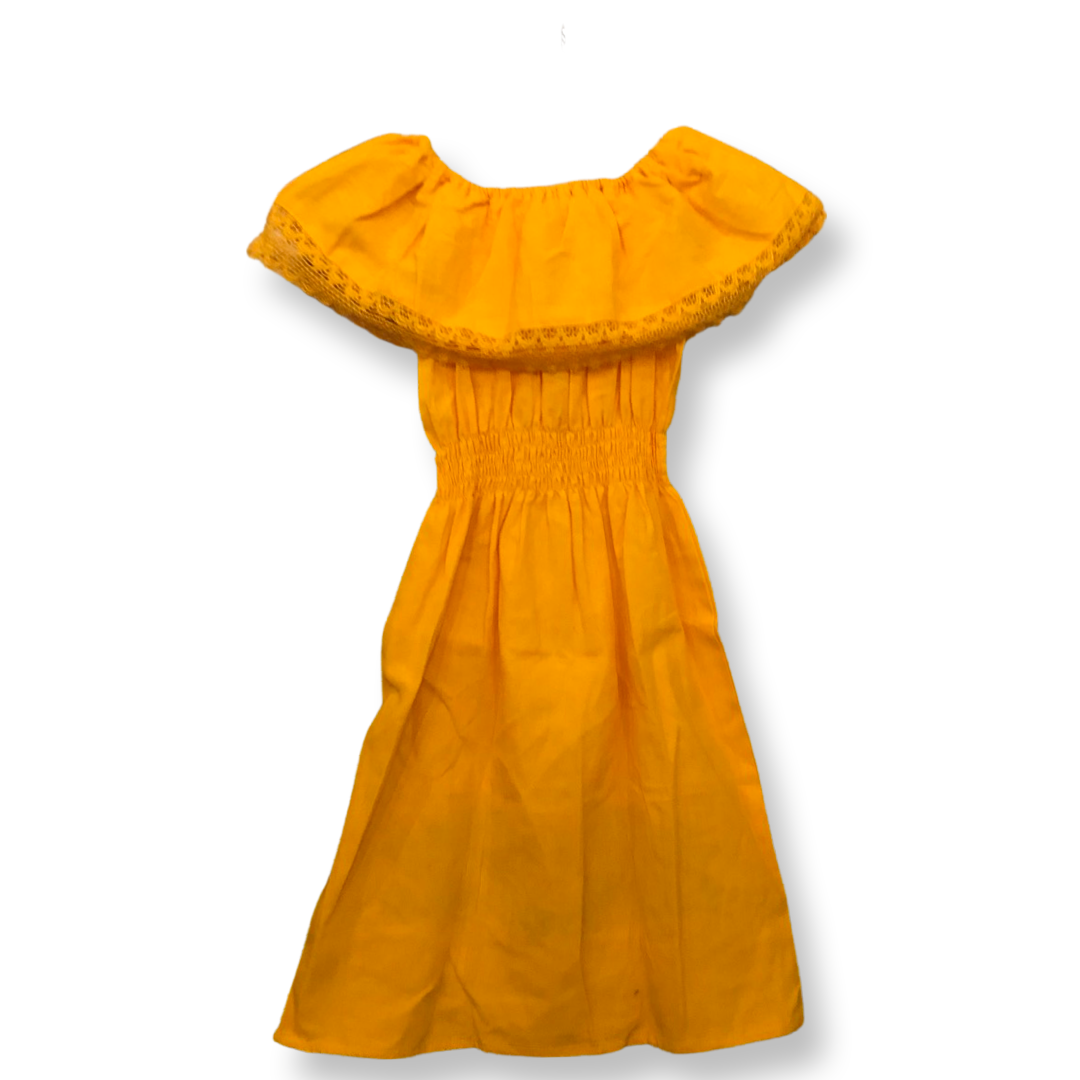 Vestido Amarillo Campesina Floreado para Nina /Yellow Countrygirl Dress with Flowers