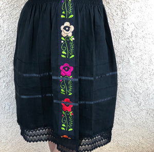 Drop Waist Hand Embroidered Dress, Mexican Embroidered Dress