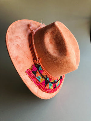 Romantic  Boho Western Hat, Gamuza Hat, Toaquilla Hat