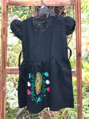 Vestido Campesino de Niña Guadalupe Negro