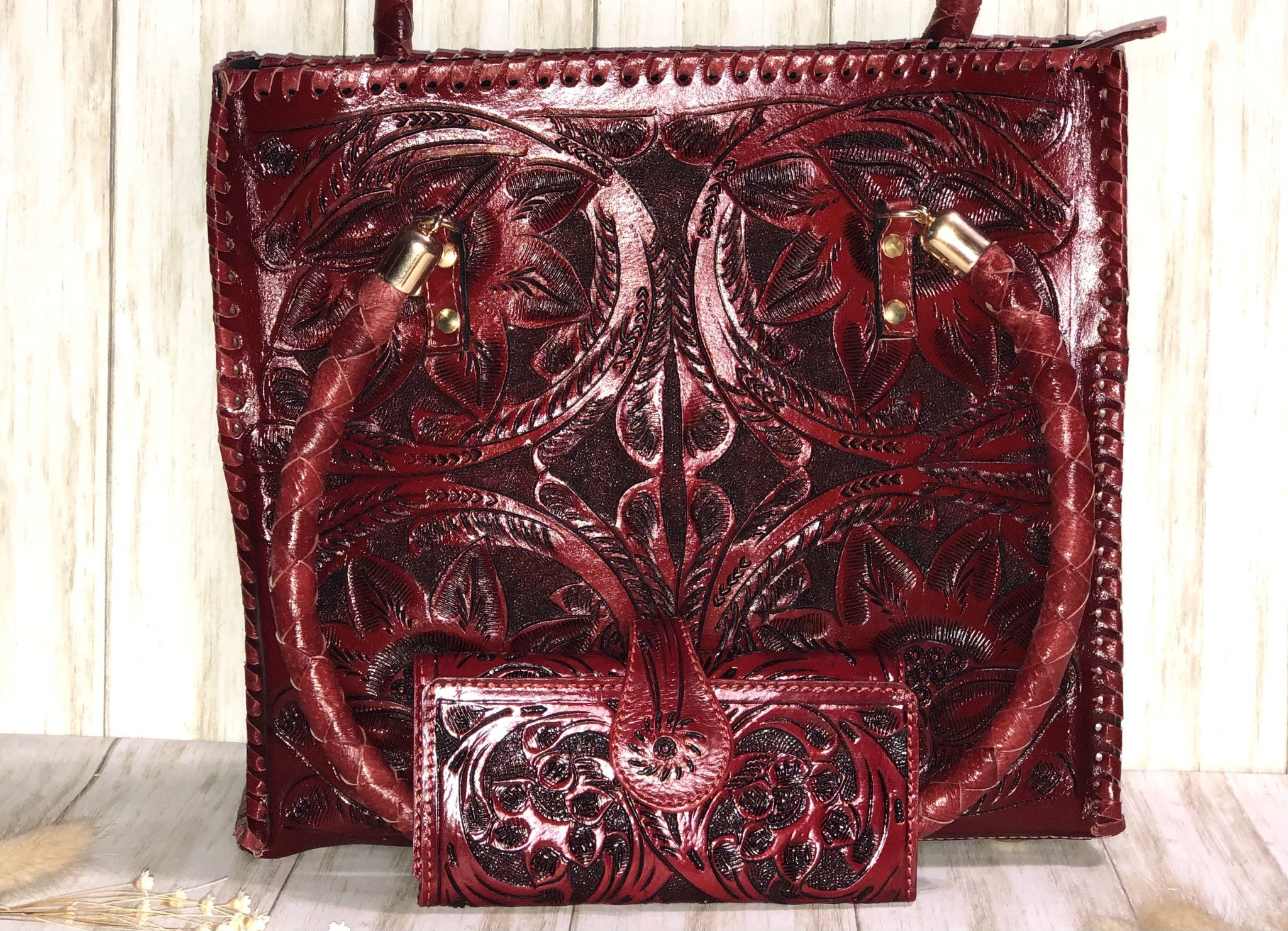 Red Tote Handbag