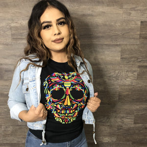 Blusa Bordada De Calavera, Sugarskull Shirt