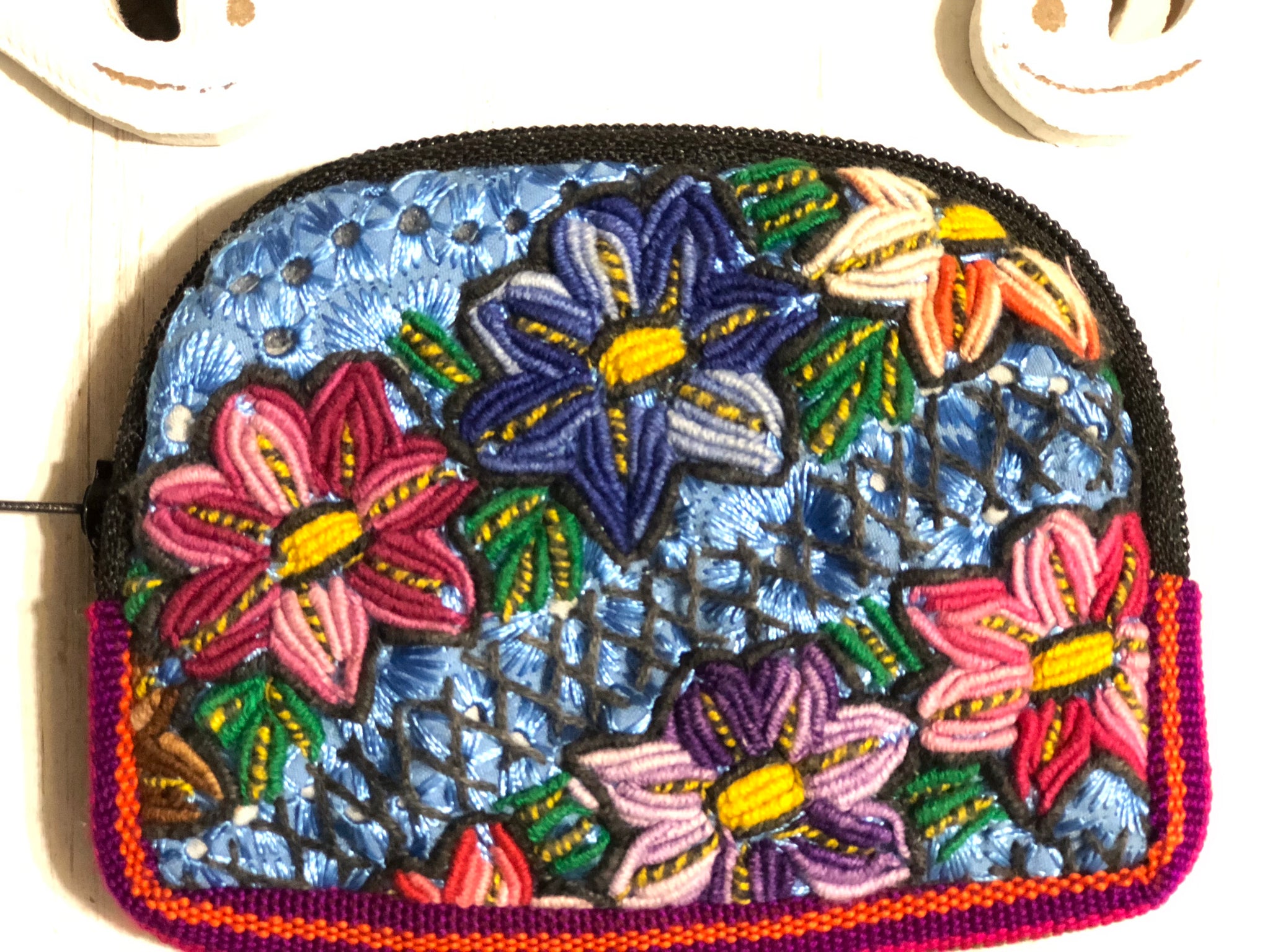 Hand Embroidered Coin Purse