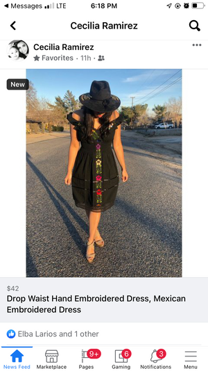 Black & Gold  Boho Western Mexican Artisanal Fedora Hat and Chaquira Beads Toaquilla, Sombrero y Toaquilla de Chaquira