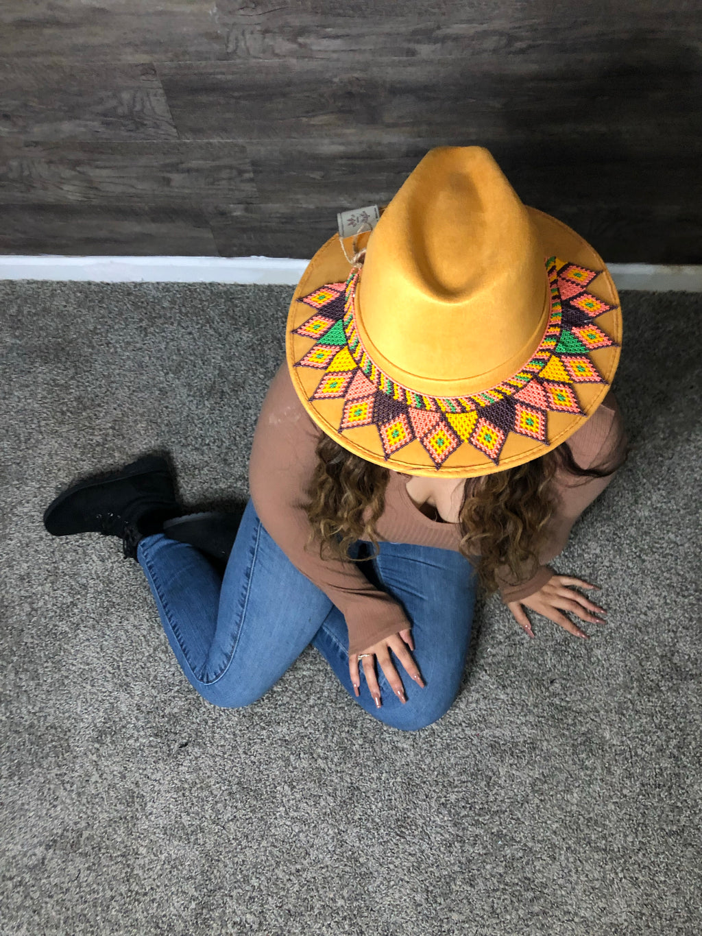 Canary Boho Western Hat, Gamuza Hat, Toaquilla Hat Yello